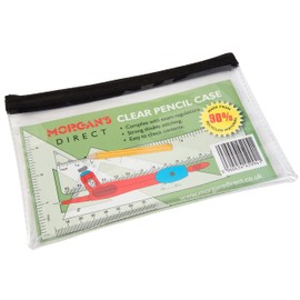 Clear Pencil Case, Transparent Exam Pencil Case PVC with Zipper Perfect for Secondary School | 90% Recycled