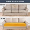 Stretch Cushion Cover, Soft Velvet Plush Cushion Slipcovers Loveseat Sofa