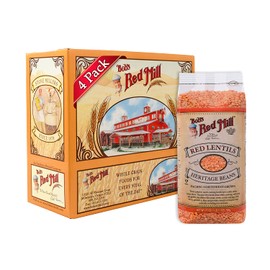 Bob's Red Mill Red Lentil Beans, 27 Oz (4 Pack)