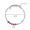 Lauren-Spencer Dainty Silver Plated Beaded Bracelets with Birthstone Charms for