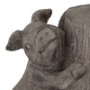 Deco 79 Magnesium Oxide Pig Garden Sculpture, 16" x 10"