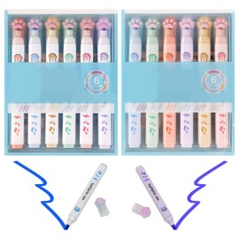 12 Katzenklauen -Highlighter, Schülerfluoreszenzmarker, Kreative Niedliche Farbstifte, Exquisite Helle Markierungen, Büro- Und Schulhilfsmittelversorgungen