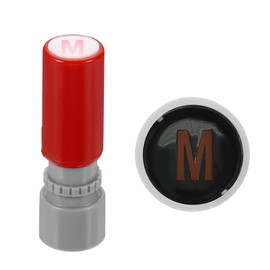 PATIKIL 7mm Letter Stamps, Character Alphabet M Plastic Ink Stamp Self Inking for Classroom Scrapbooking, Red