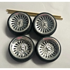 Unbranded CUSTOM ALLOY WHEELS FORGIATO AUTONOMO FITS ON HOT WHEELS 83 SILVERADO 1/64 FAC