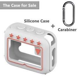 Silicone Cover Case for JBL Go 4 Ultra Portable Bluetooth Speaker, Protective Skin Holder for JBL Go 4 Pro Sound Bluetooth Speaker Accessories (Only Case) (White)