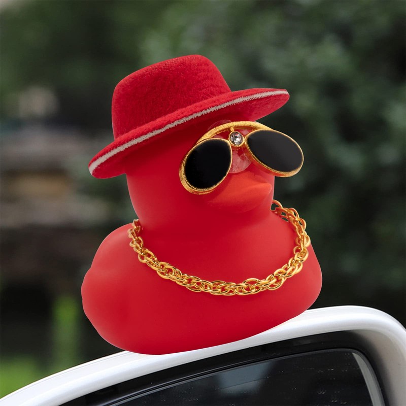 wonuu Car Dashboard Rubber Duck Ornament, Car Decoration Colour Ducks