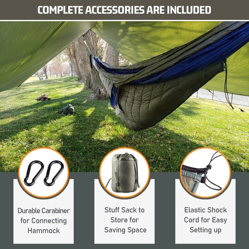 Under Quilts for Hammocks, HIKERBRO Ultralight Hammock Underquilt, Double Size