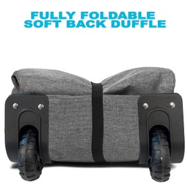 Bago Rolling Duffle Bag with Wheels - 27" 80L Foldable Weekender Bag, Waterproof Travel Duffel Bag, Heavy Duty lightWeight Duffle Bag for Traveling, Rolling Duffel Bag with Wheels (SnowGray2023)