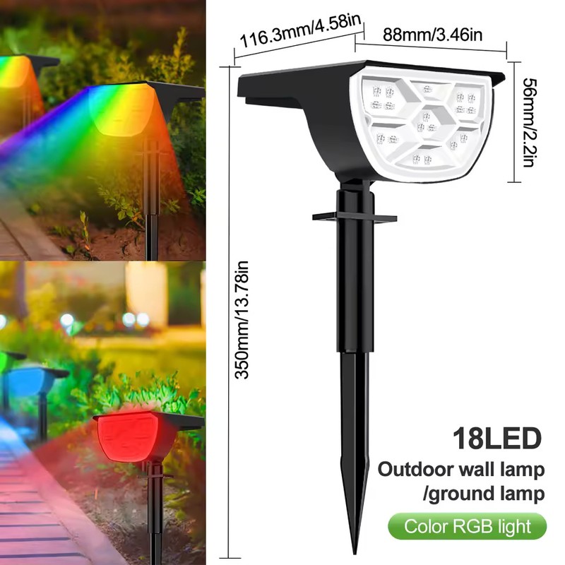 7 LED Solar Garden Lights Outdoor Waterproof Landscape Yard Pathway