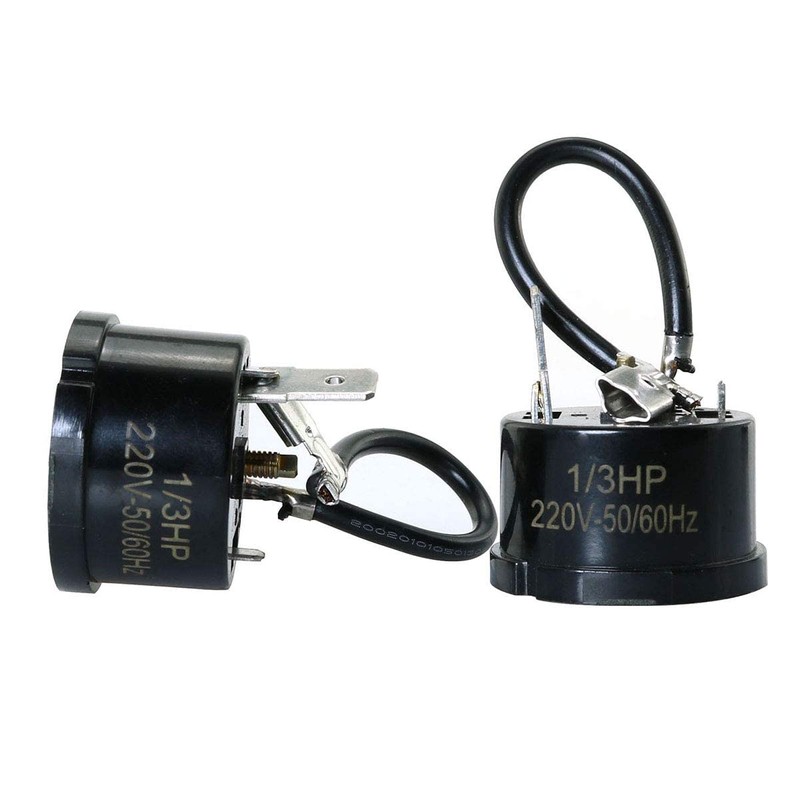 MEETOOT 2pcs 1/3HP-250W Refrigerator Thermal Overload Protector Compressor Replacement Part