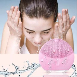 Cepillo Facial Electrico Recargable Usb Limpiador Exfoliante Color Rosa