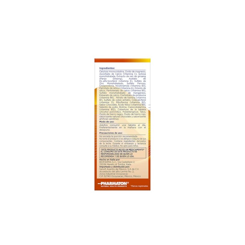 Pharmaton Complete suplemento alimenticio, Gingsen G115+ vitaminas, 60tabs