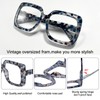 OCCI CHIARI Large Reading Glasses for Women 1.75 Trendy Square