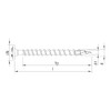 HECO-TOPIX-plus 4.5 x 50, rear wall screw, Pozi-Drive, VVG, A3K,
