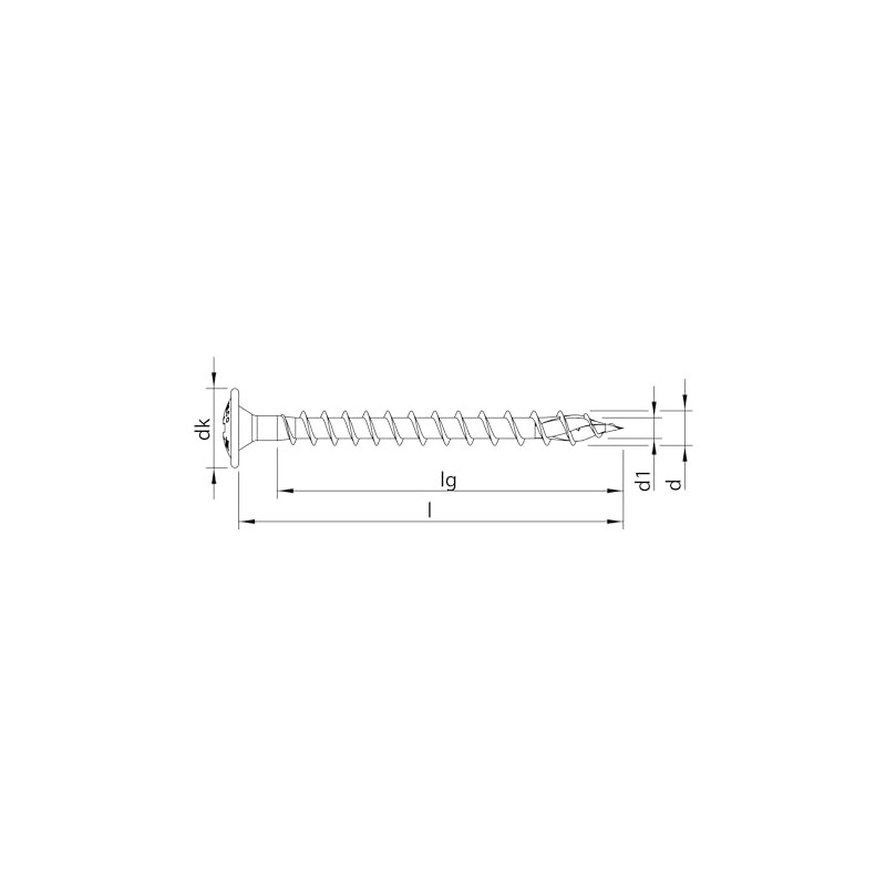 HECO-TOPIX-plus 4.5 x 50, rear wall screw, Pozi-Drive, VVG, A3K,