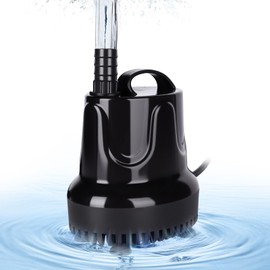 hygger 水中ポンプ 水槽 吐出量1500L/H 最大揚程2.3M 給水 水換え 底部入水式 静音設計 排水ポンプ 循環ポンプ 給水ポンプ 淡水 海水