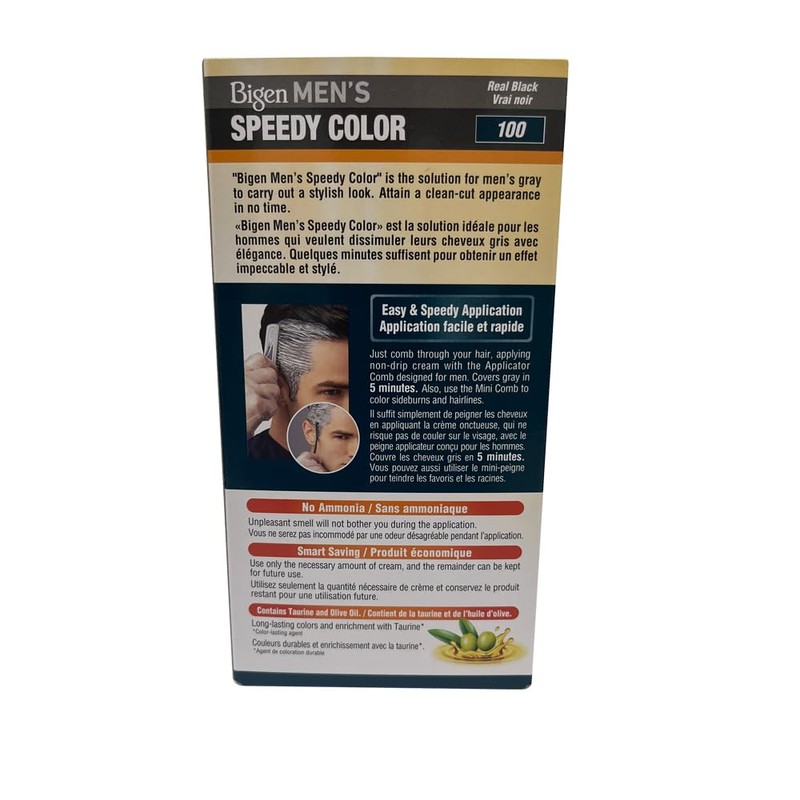 Bigen Men’s Speedy Color 100 Real Black - 3 Pack