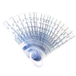 sourcing map 18-in-1 Plastic Feeler Gauge for Gap Width 0.05-1.5 mm Thickness