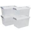 Lesbin 4-Pack Clear Plastic Storage Latch Box with Lids, 10