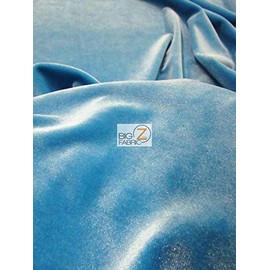 Big Z Fabric Stretch Velvet Velour Spandex 360 Grams Costume Fabric by The Yard DIY Dress Fashion Accessories Decor Apparel (Snow White)