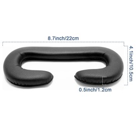 TamBee Vive Sponge Mat Breathable PU Face Foam Replacement for HTC Vive Headset PU Leather with Holes Eye Mask Black - 12mm (Vive Face Foam)