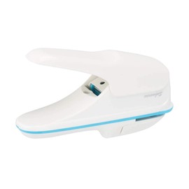 Grapadora sin grapas respetuosa con el medio ambiente, sin grapas, grapadora más atractiva, sin grapas, cómoda de agarrar para estudiantes para el hogar (blanco)