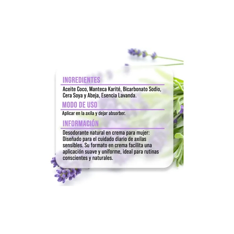 Desodorante en Crema Natural Beauty Freedom de Lavanda para Piel