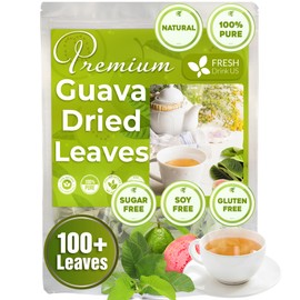 FRESHDRINKUS FreshDrinkUS, Premium 100+ Natural Guava Leaves, Whole Dried Leaves, 100% Pure from Guava Leaves, Natural Guava Loose Leaf Herbal Tea, No Additives, No Caffeine, Vegan