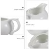 3pc Mini White Ceramic Creamer with Handle, Ceramic Milk Jug