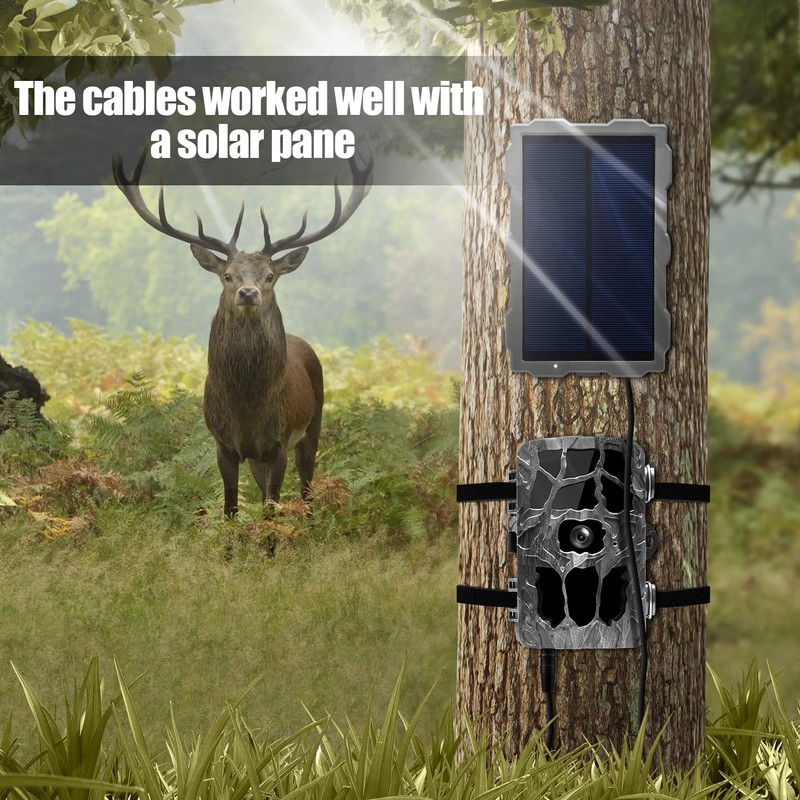 2 PCS Trail Camera Power Cord,5.5x2.1mm DC External Power Cable