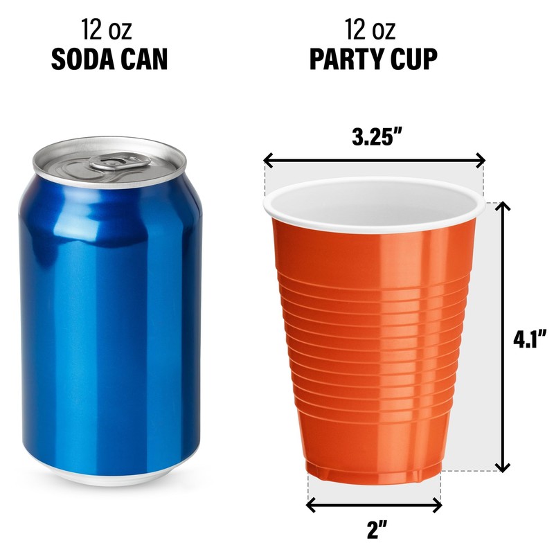 DecorRack 20 Party Cups 12 oz Disposable Plastic Cups for