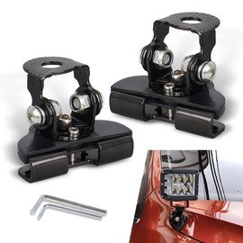 Dogary 2 PCS Automotive LED Light Bar Mounting Bracket, Non-Destructive Fixing Stand for Hood Light Bar, Grille Light bar Brackets Replacement, Suitable for Most Vehicle Models (Black)