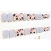 Denim Flowers Glossy Extra Short Square Press-On Nails - 24