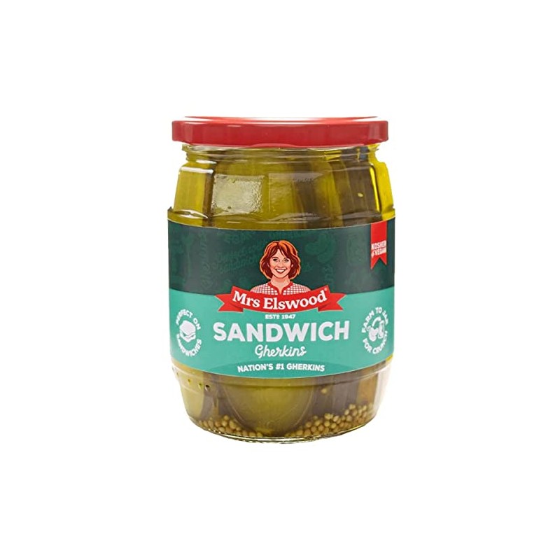 Mrs Elswood Sandwich Gherkins, 540g