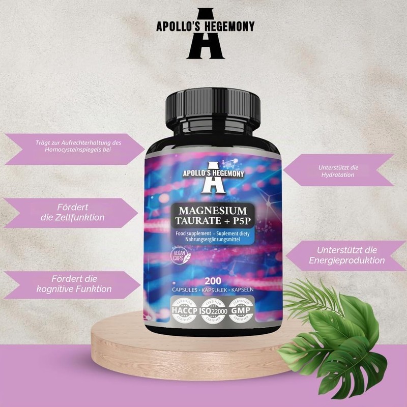 Magnesium Taurate + P-5-P 140 mg per portion - 200