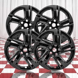 Brighter Design Set of 4 Gloss Black 5 Spoke 18" Wheel Skins for GMC Terrain SLE/SLT 2018-2020