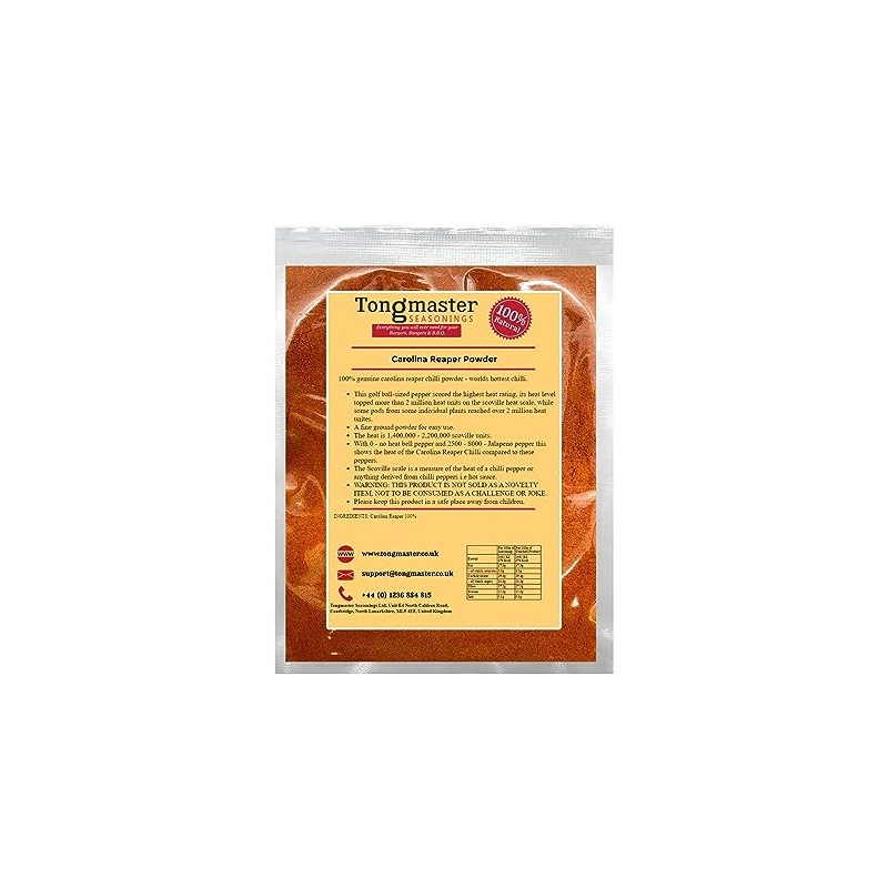 100% Genuine Carolina Reaper Chilli Powder - 20g