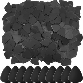 Yeshone 600 Pcs Guitar Picks Bulk Celluloid Picks Plectrums for Electric Acoustic Guitar Thin Medium Heavy Plectrums(Black)