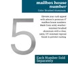 Adoorn 4 Inch Mailbox Numbers - Number 5, Silver Color,