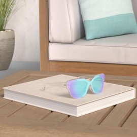 FEISEDY Cateye Polarized Sunglasses for Women Oversized Cat Eye Shades Fashion Mirrored Sun Glasses B2796