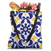 Mediterranean Tiles Blue & Yellow Pattern Tote Bag