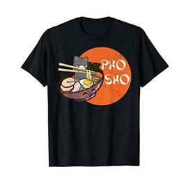 Vintage Kawaii Cat Pho Sho Vietnamese Bowl Ramen Noodle Gift T-Shirt