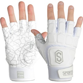 Sports Unlimited Max Clash Padded Half Finger Lineman Adult Football Gloves