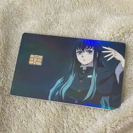 Anime Slayer Inspired Custom Credit Card Cover Durable Protective Skin with Pink Heart Design:_Mist