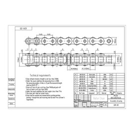 PGN #60 Heavy Duty Roller Chain - 10 Feet + 2 Free Connecting Links - #60H - 159 Links