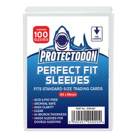 Protectodon Perfect Fit Trading Card Sleeves – Pack of 100 – High-Clarity Clear Inner Sleeves for Double-Sleeving (500 Pack)