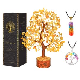 Yellow Aventurine Crystal Tree - Chakra Stones - Crystal Tree of Life - Crystals and Stones - Holistic Gifts for Women - Spiritual Room Decor - Gemstone Tree - Crytals and Gemstones - Good Luck Gifts