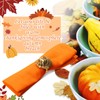 WILLBOND 12 Sets Thanksgiving Napkin Rings with Cloth Towels Turkey