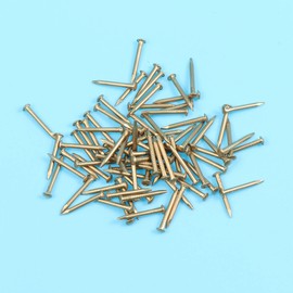HEALLILY 200pcs Copper Nails for Killing Trees Removing Stumps Copper Nail Spikes for Slating Roofing 8mm (Brass)