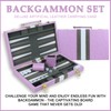 Backgammon Sets for Adults, 15 inch Backgammon Purple Sets Classic
